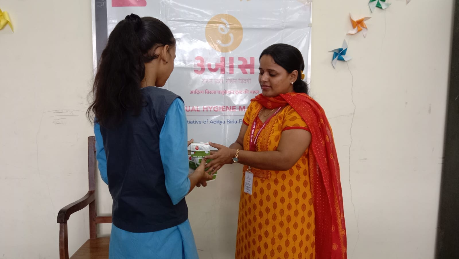 Sanitary Pad Distribution - Ujaas